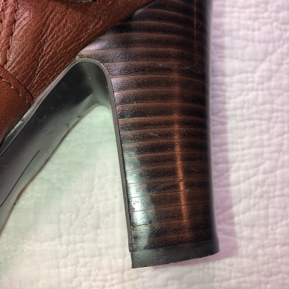 NINE WEST Millicento Brown Leather heeled boots 9 - Picture 11 of 13